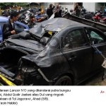 Foto Kecelakaan Mobil Dul Ahmad Dhani